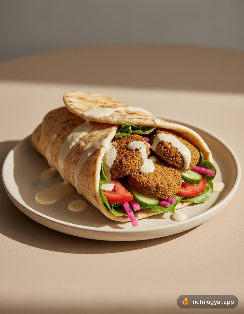 Baked Falafel Wrap