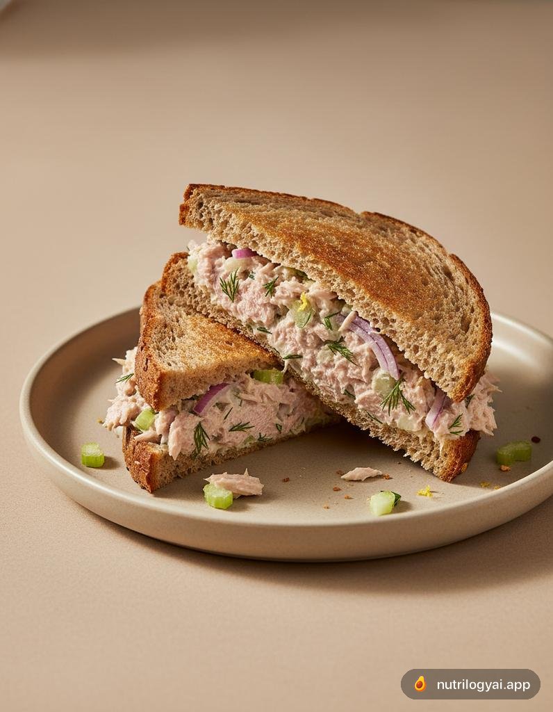 Thunfisch-Sandwich mit Zitrone und Dill