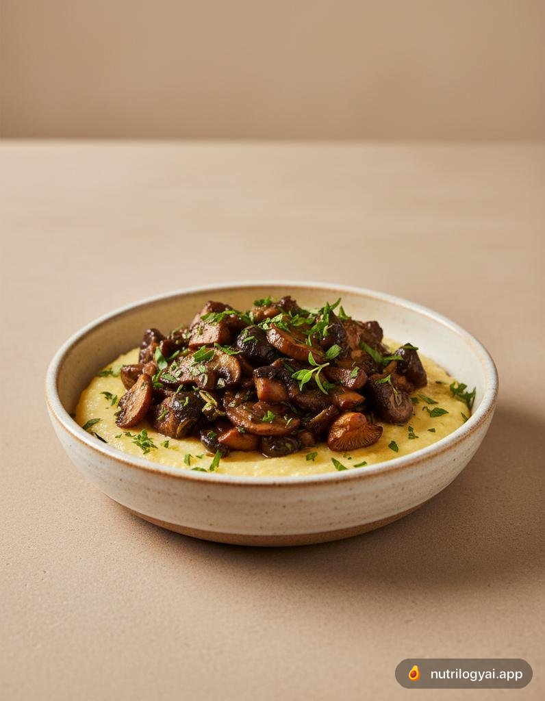 Polenta con ragù di funghi