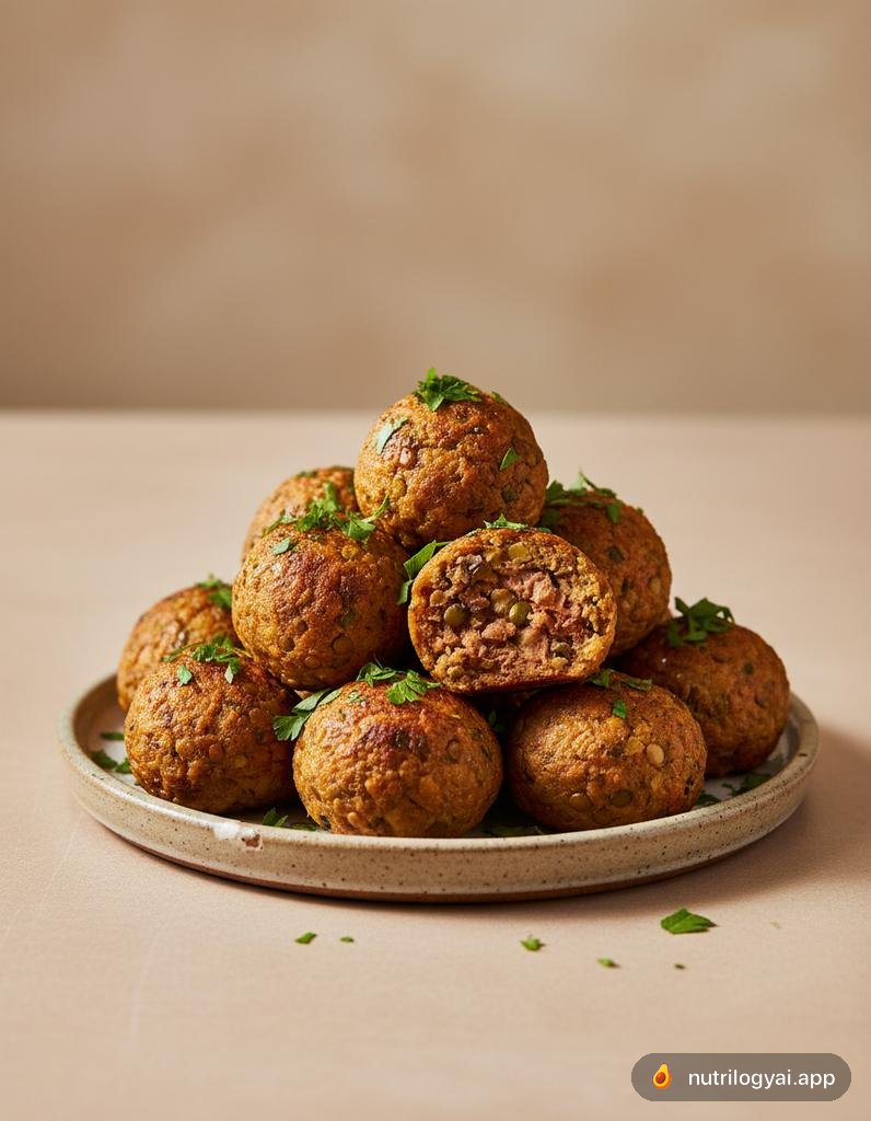 Polpette di funghi e lenticchie