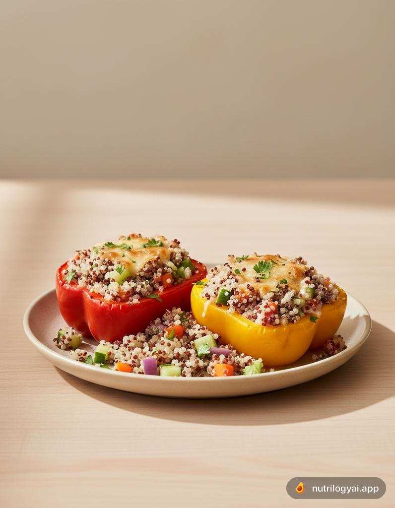 Peperoni ripieni di quinoa