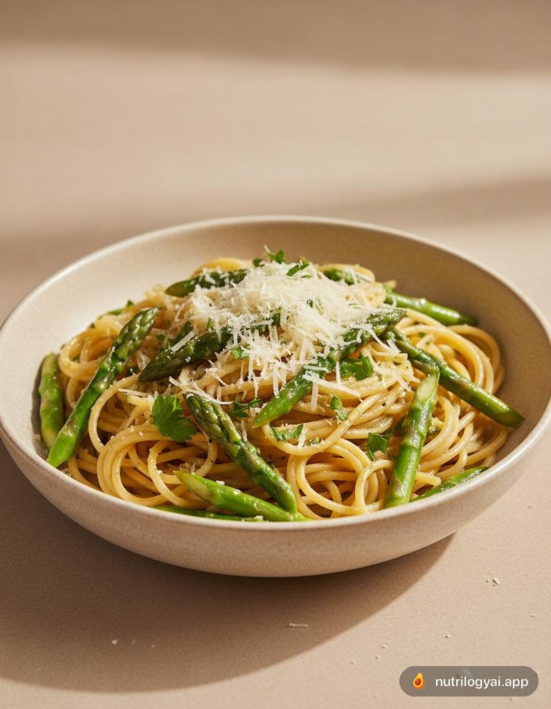 Lemon Garlic Asparagus Pasta