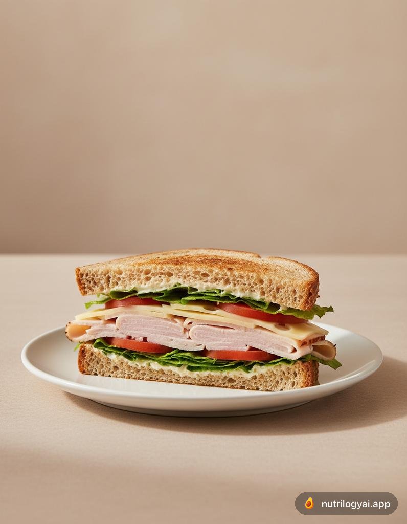 Truthahn-Schweizer Käse-Sandwich