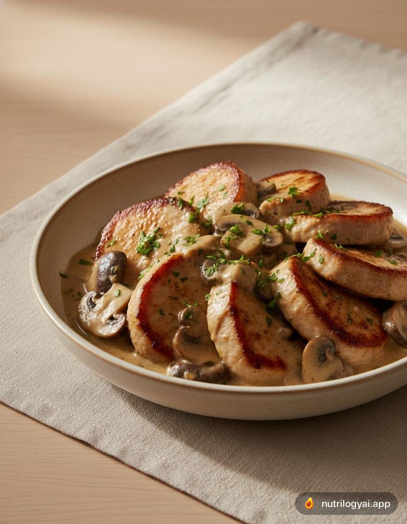 Schweinefilet-Medaillons in cremiger Pilzsauce