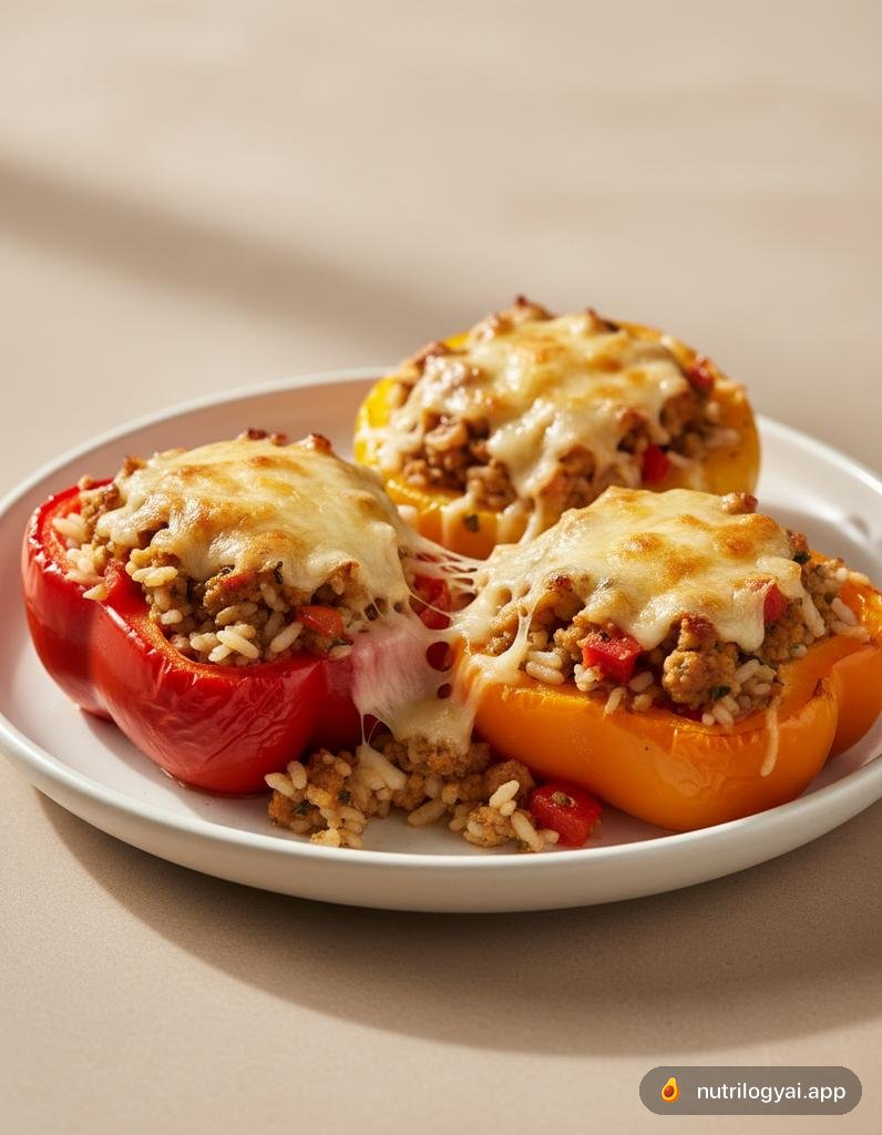 Poivrons farcis au poulet