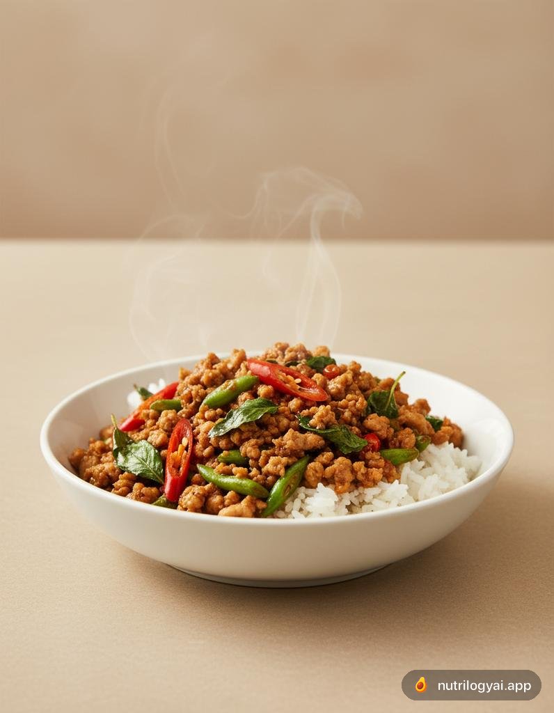 Poulet thaï au basilic (Pad Krapao Gai)