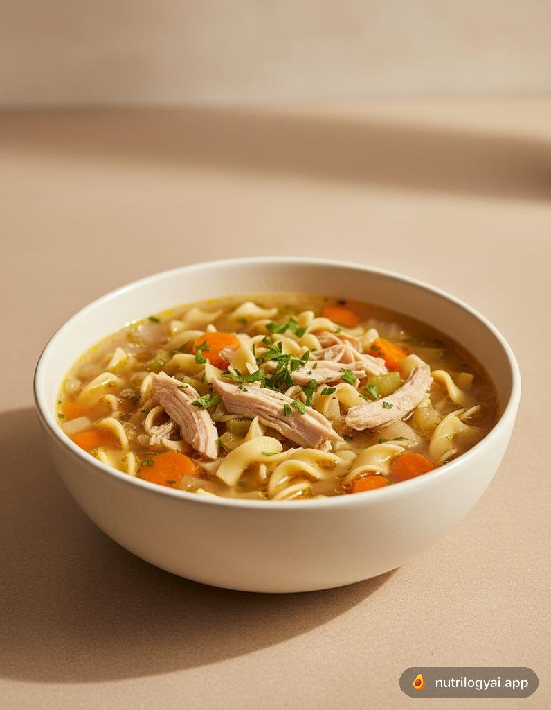Sopa de peru com macarrão