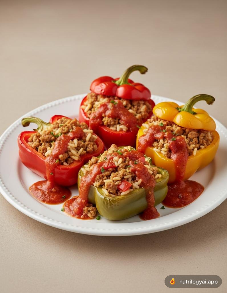 Poivrons farcis à la dinde