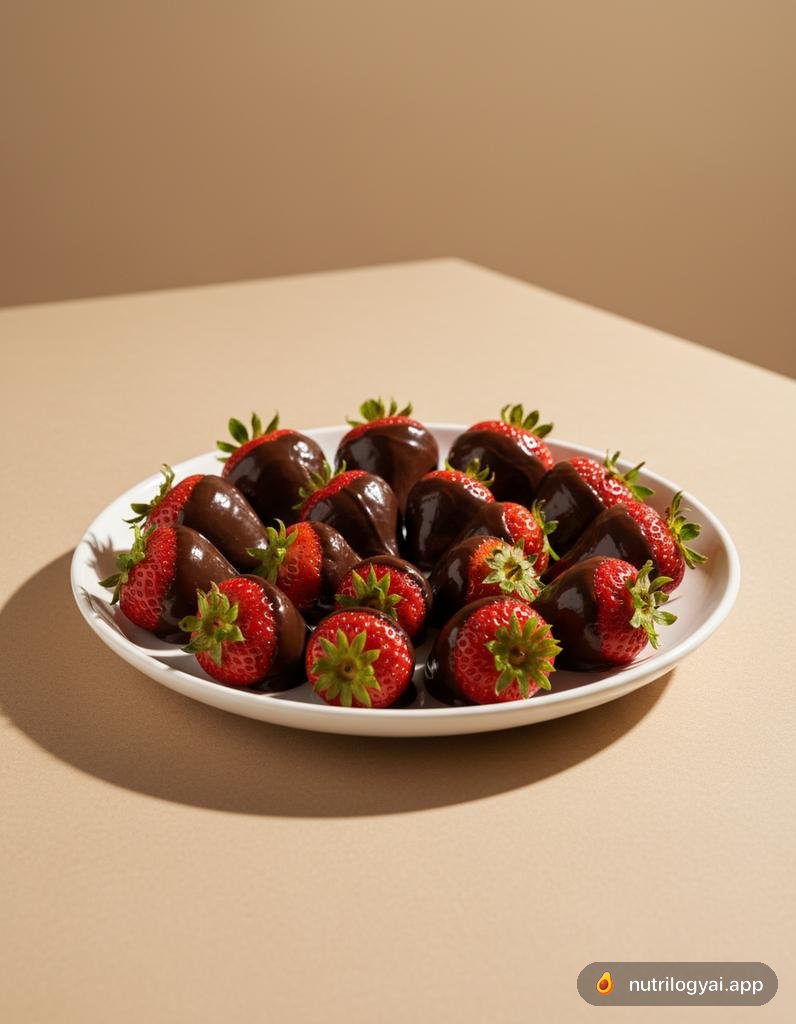 Dunkle Schokolade Erdbeeren