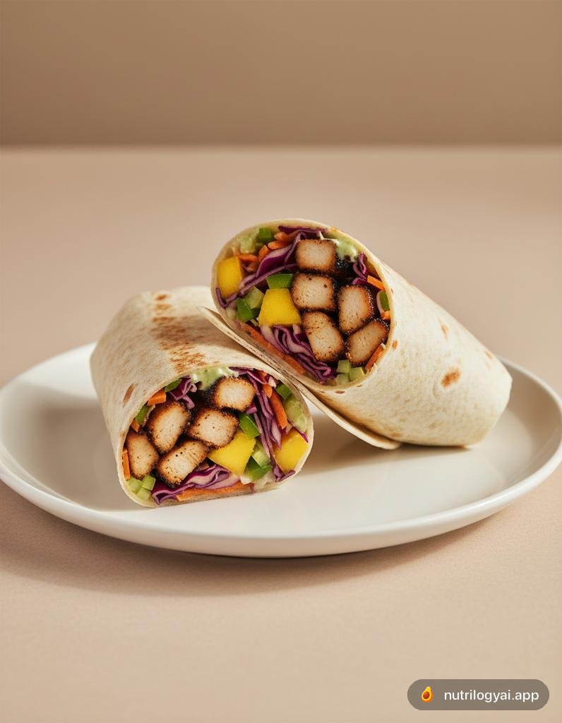 Karibischer Jerk-Hähnchen-Wrap