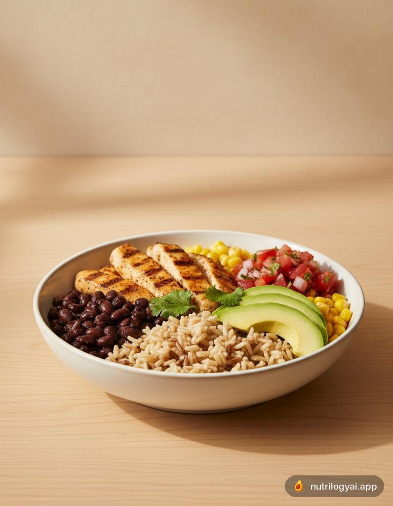Hähnchen-Burrito-Bowl