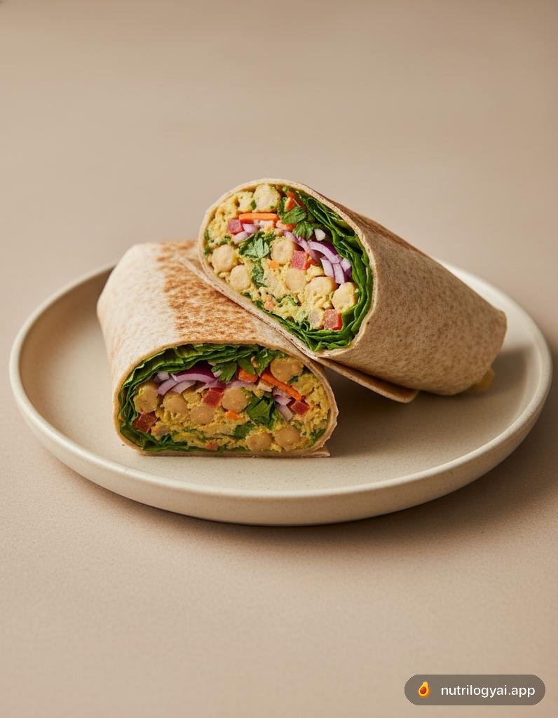 Wrap aux pois chiches écrasés