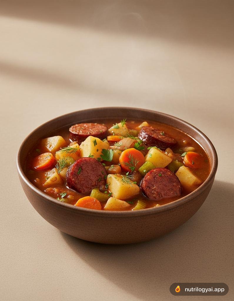 Geräucherter Wurstgulasch