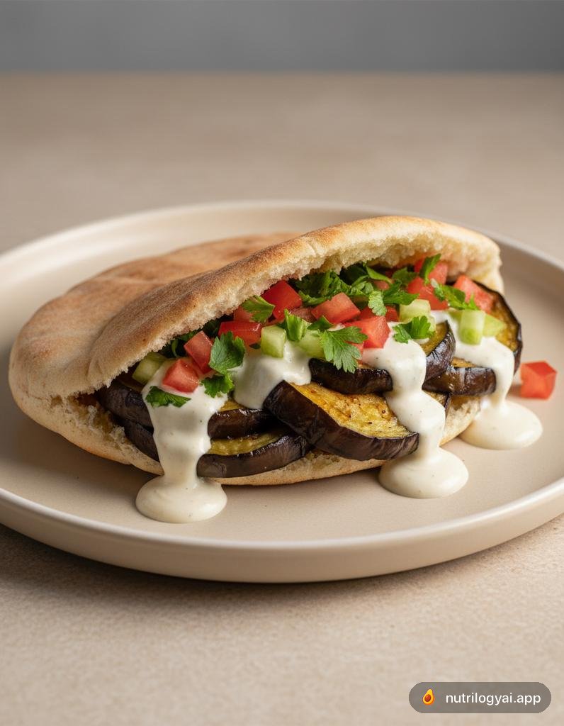 Roasted Eggplant Pita