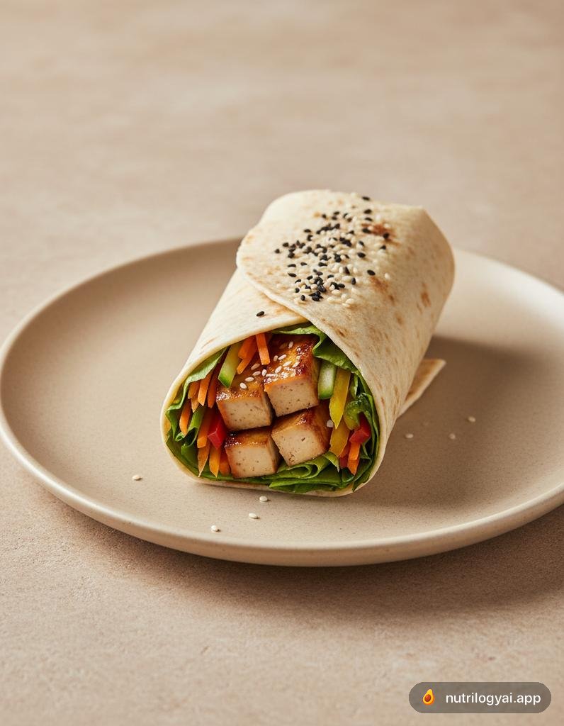 Wrap de tofu teriyaki