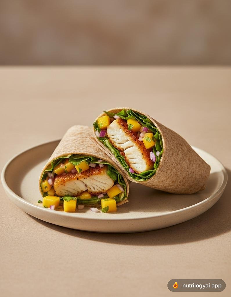 Mango Salsa Fish Wrap