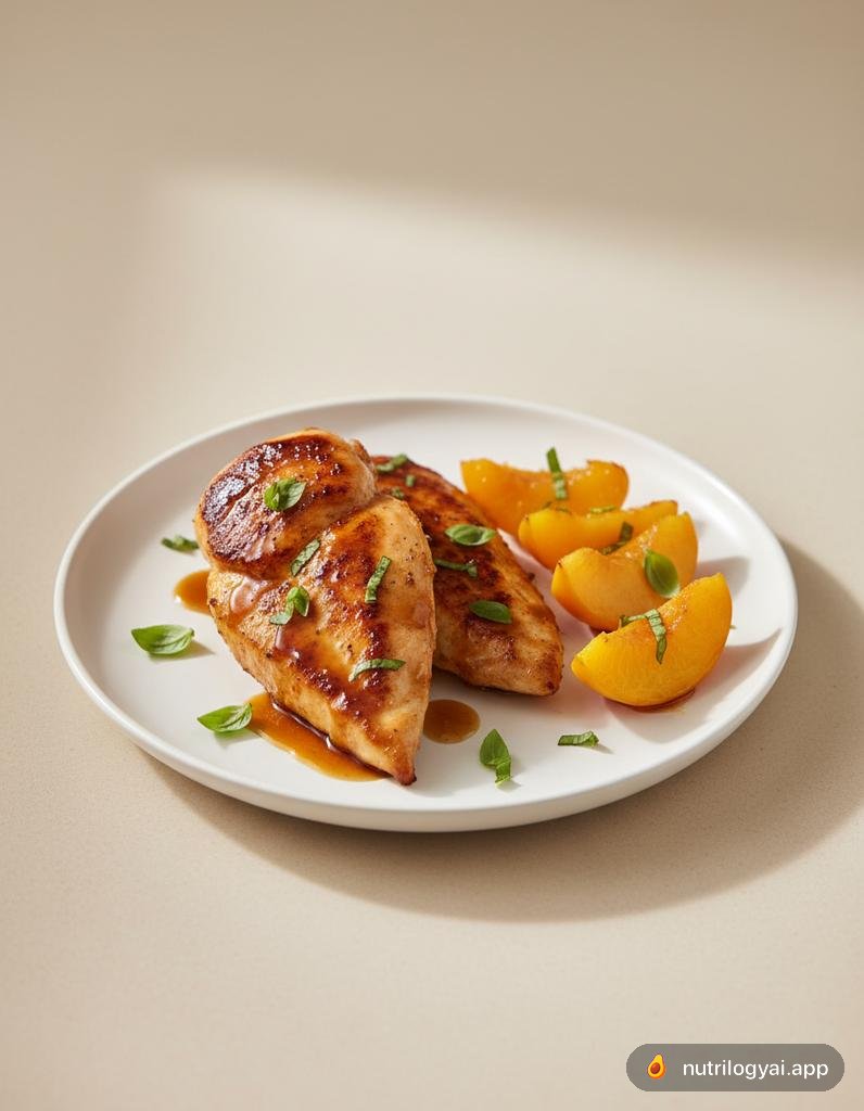 Poulet Balsamique aux Pêches