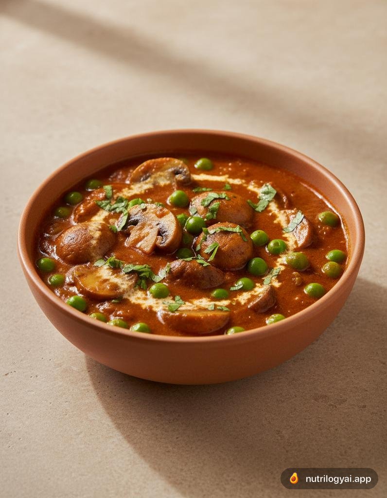 Curry de Champignons et Petits Pois (Matar Mushroom)