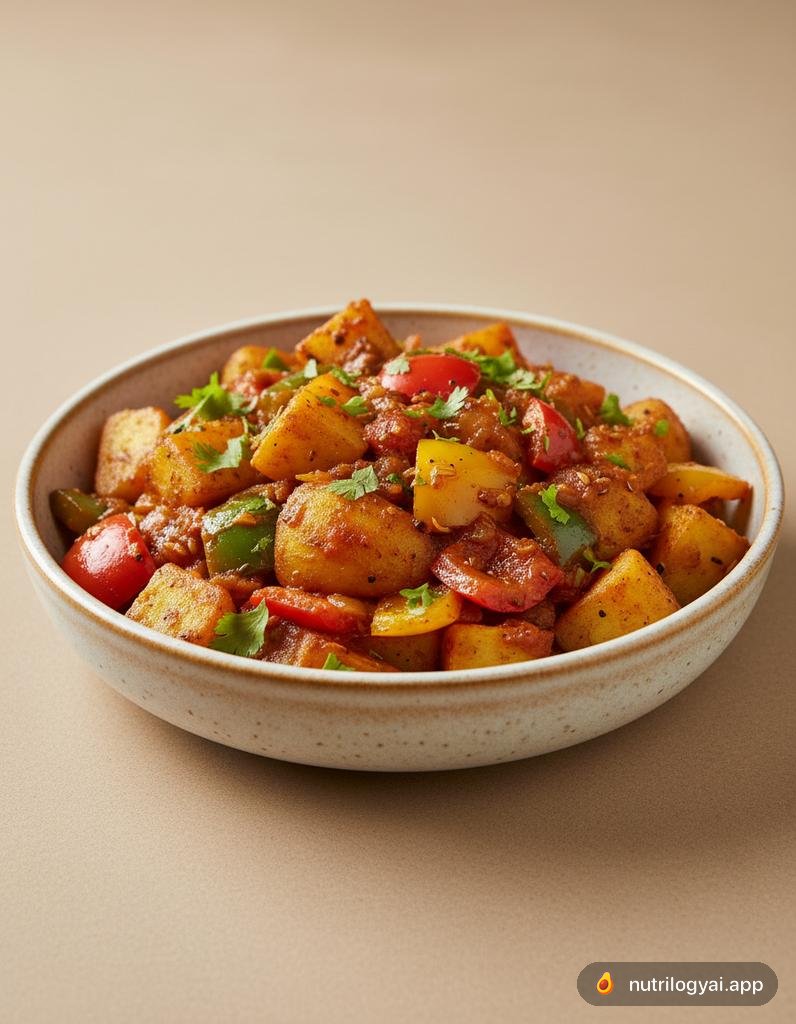Aloo Capsicum (Pommes de terre aux poivrons)