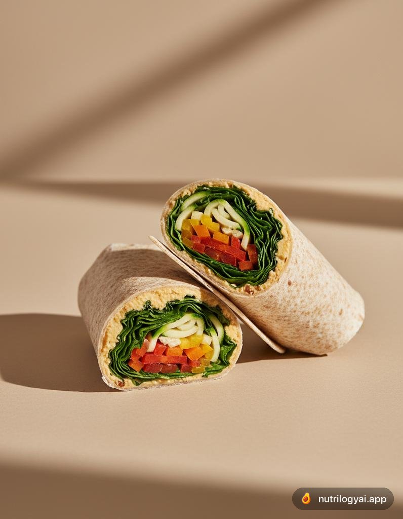 Wrap courgette et houmous