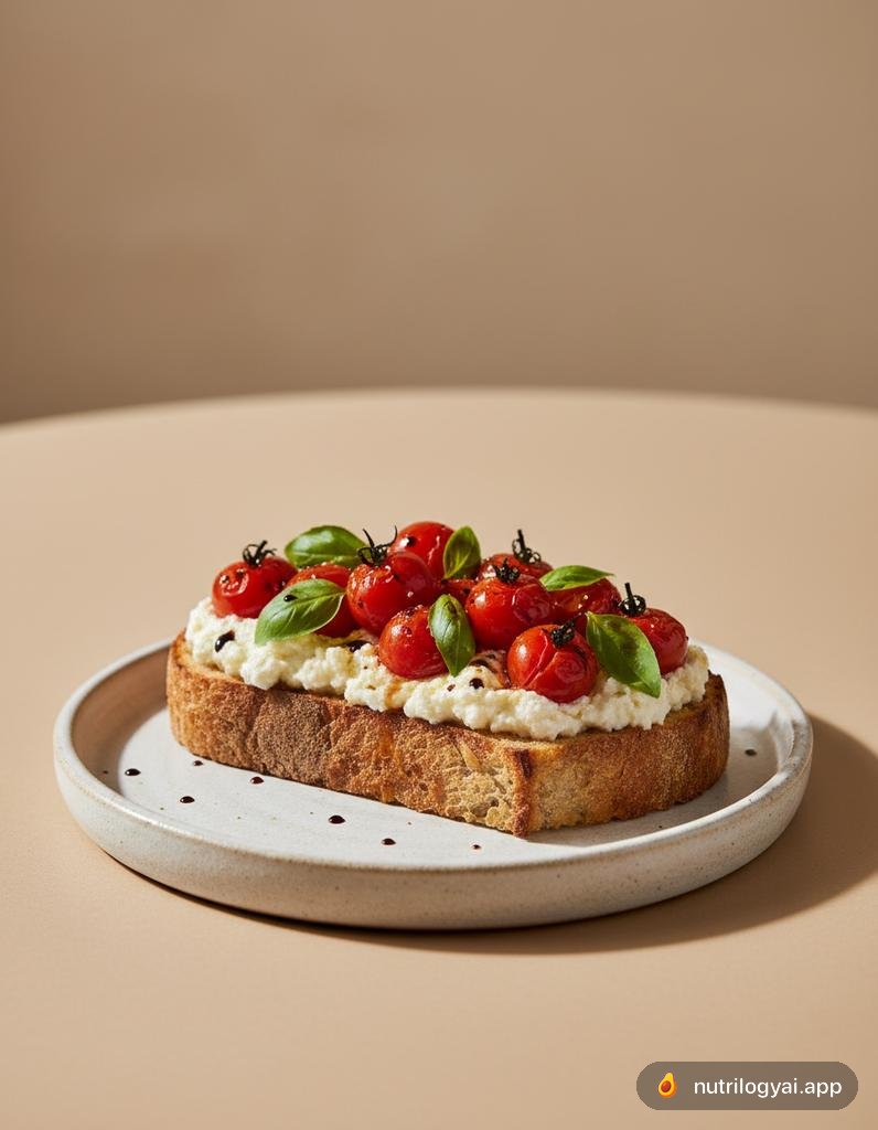Torrada de Tomate Assado e Ricota
