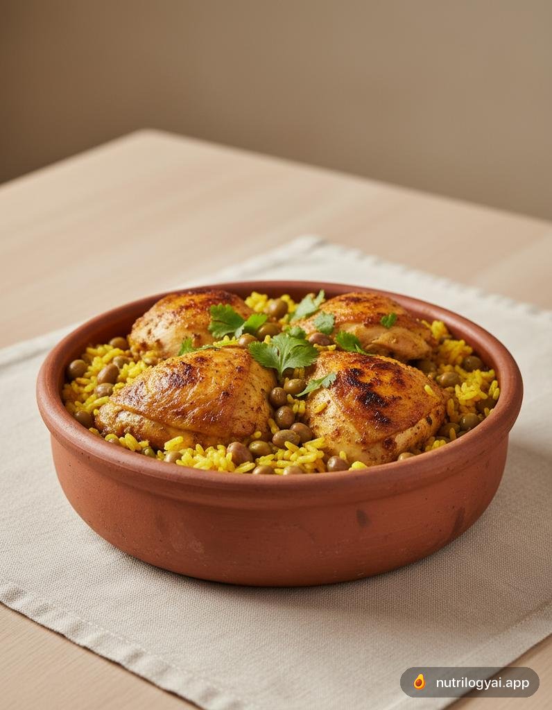 Moro de Guandules con Pollo (Riz et pois cajan avec poulet)