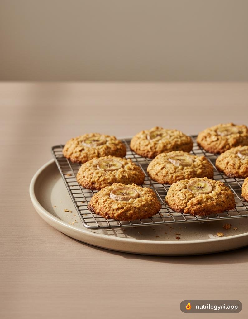 Biscotti di banana e avena