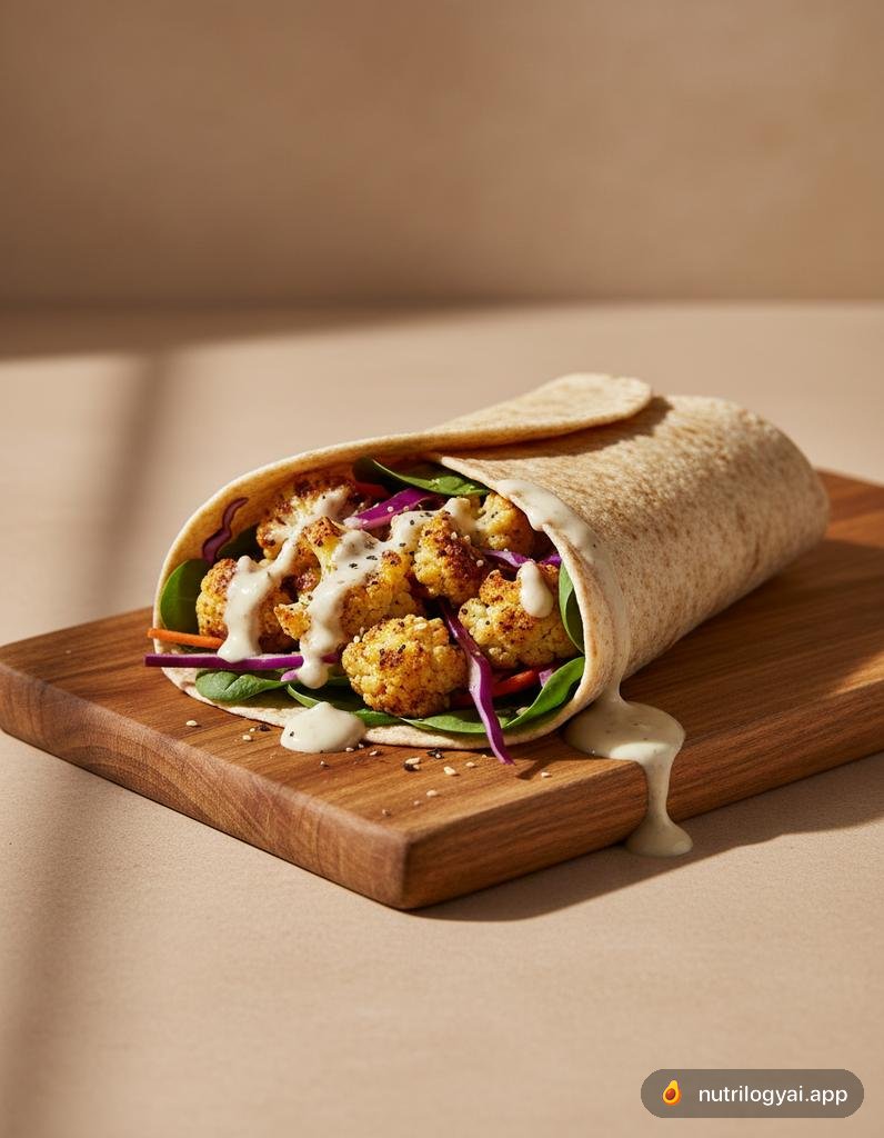 Roasted Cauliflower Wrap