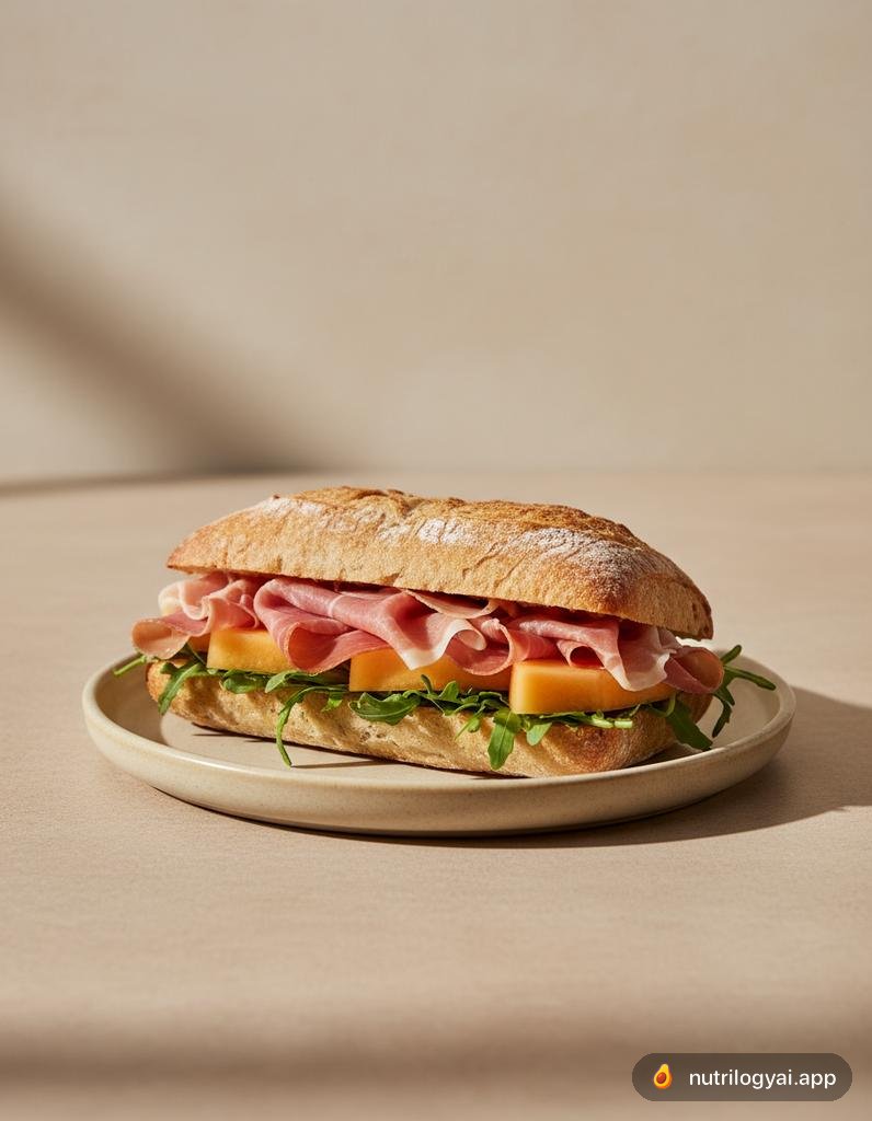 Prosciutto and Melon Sandwich