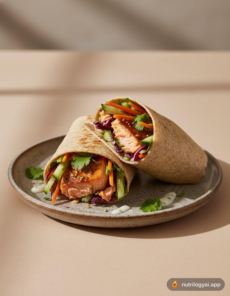 Miso Salmon Wrap
