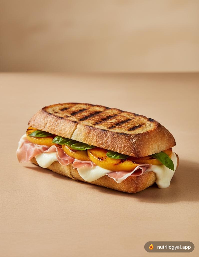 Grilled Peach Prosciutto Panini