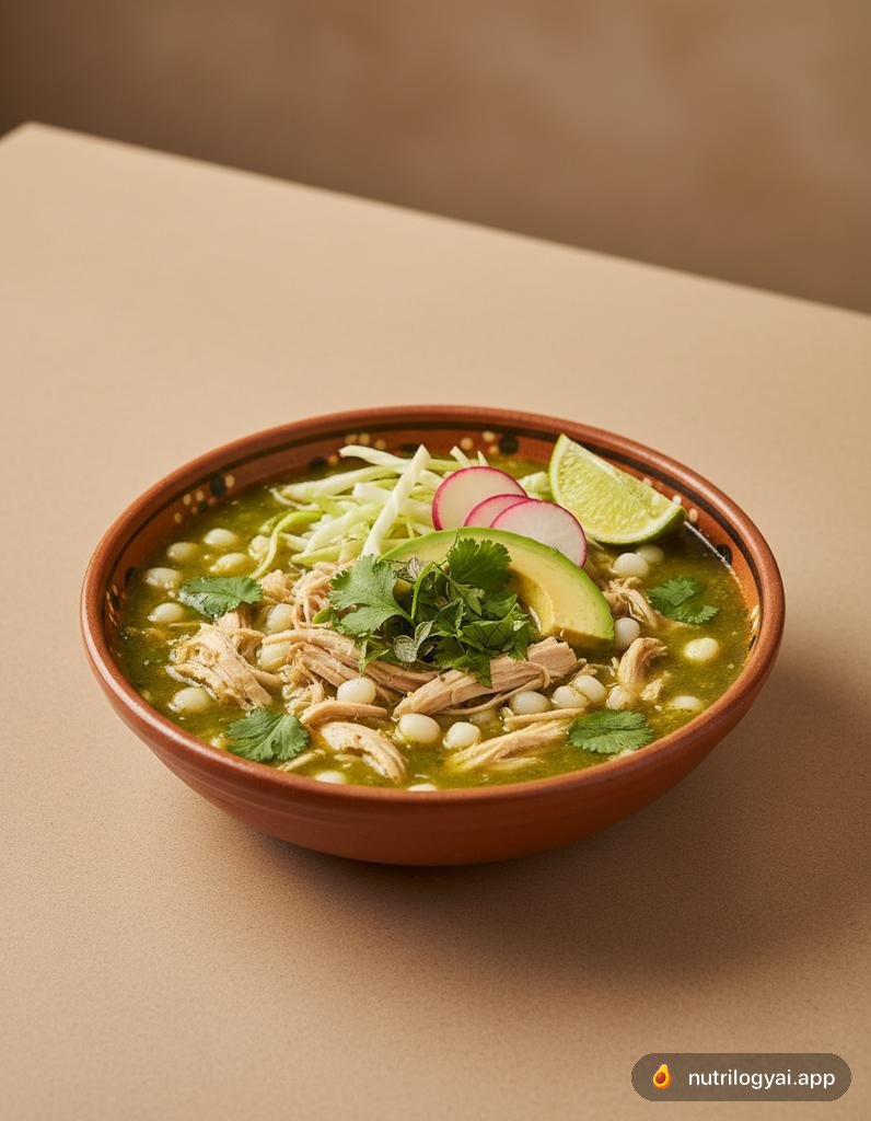 Pozole vert au poulet