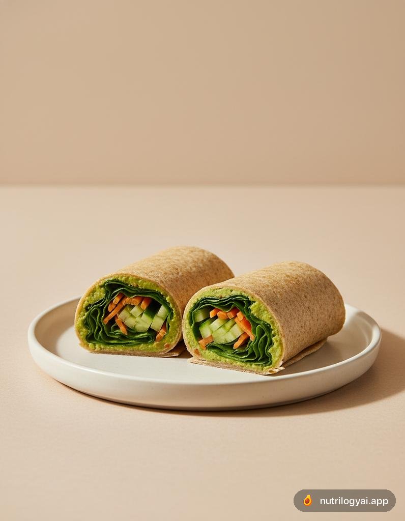 Edamame Hummus Wrap