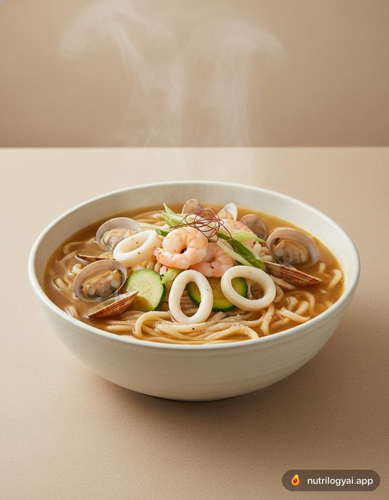 Haemul Kalguksu (Zuppa di noodle tagliati a mano con frutti di mare)