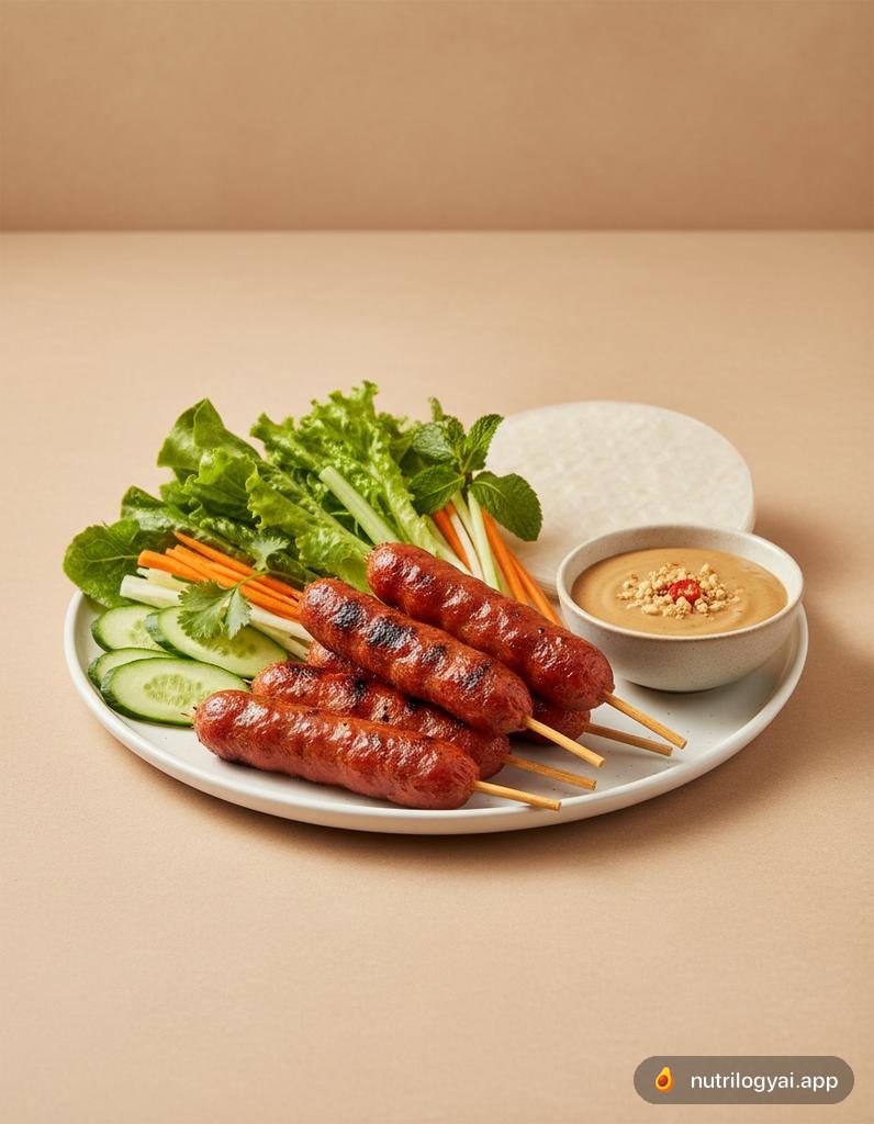 Nem Nuong (Vietnamesische gegrillte Schweinefleischwürste)