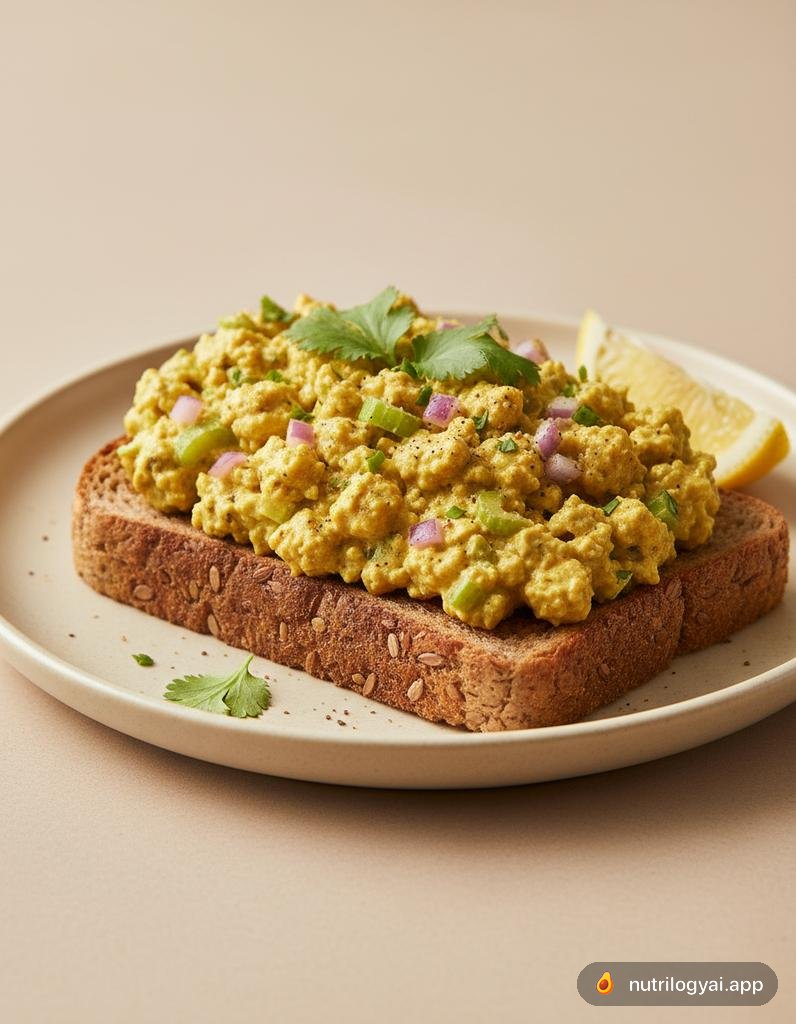 Curry Tofu Salad Sandwich