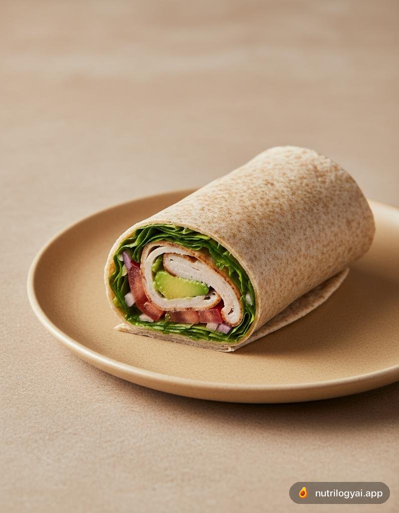 Truthahn-Avocado-Wrap