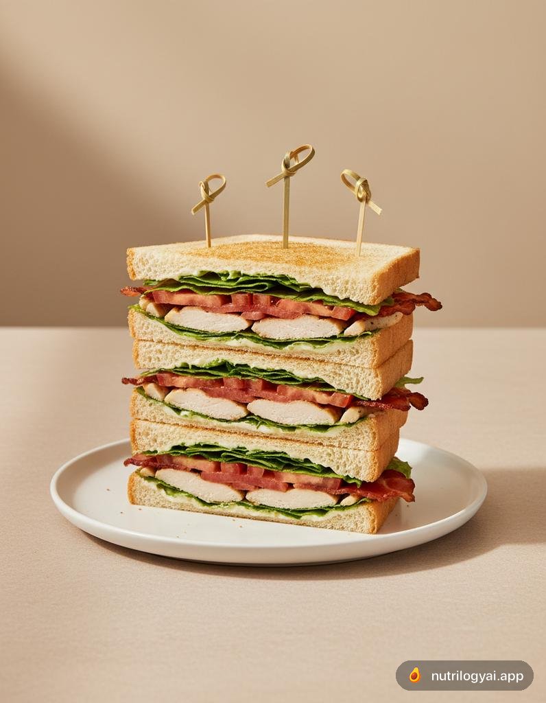 Gegrilltes Hähnchen-Club-Sandwich