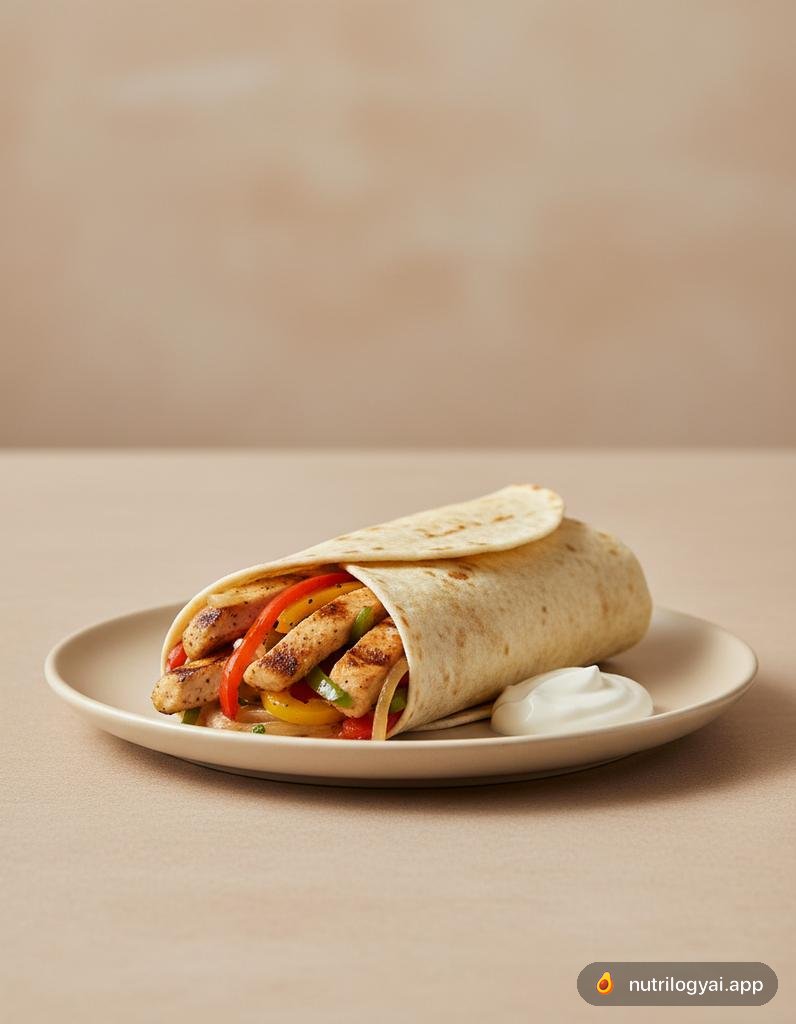 Hähnchen-Fajita-Wrap