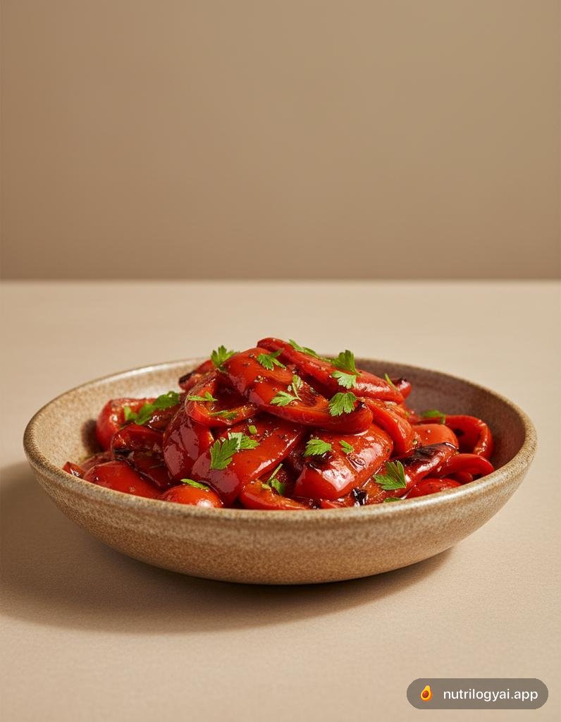 Salade de poivrons rouges rôtis