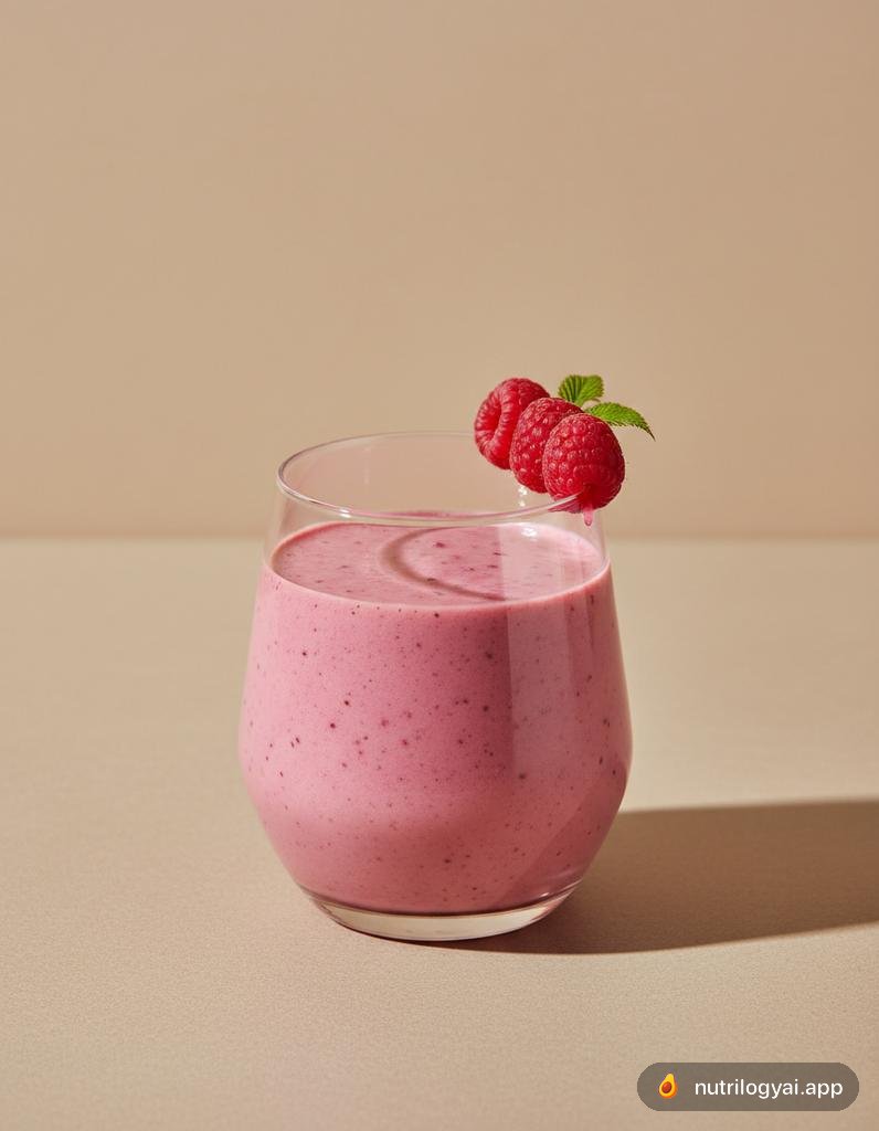 Licuado de frambuesa