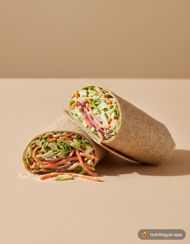 Cabbage and Carrot Slaw Wrap