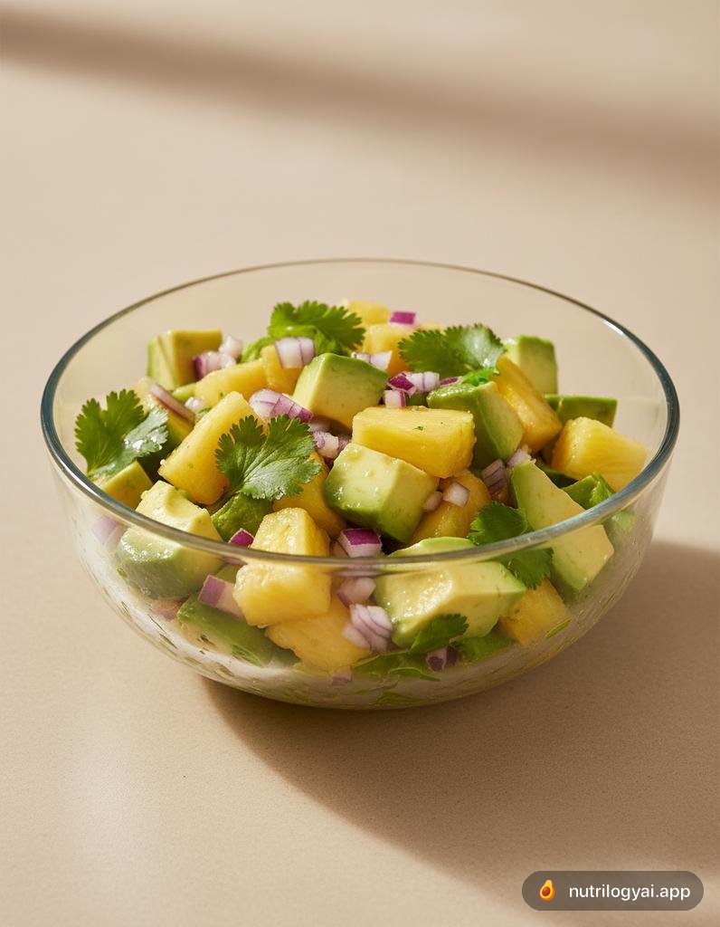 Salade d'avocat et d'ananas