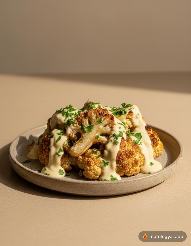 Roasted Cauliflower with Tahini