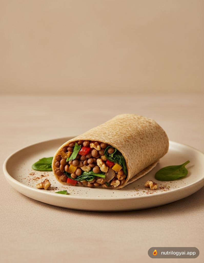 Walnuss-Linsen-Wrap