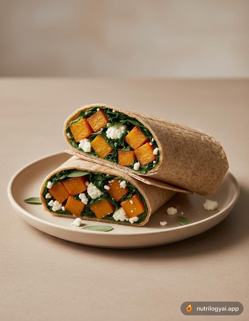Butternusskürbis-Salbei-Wrap