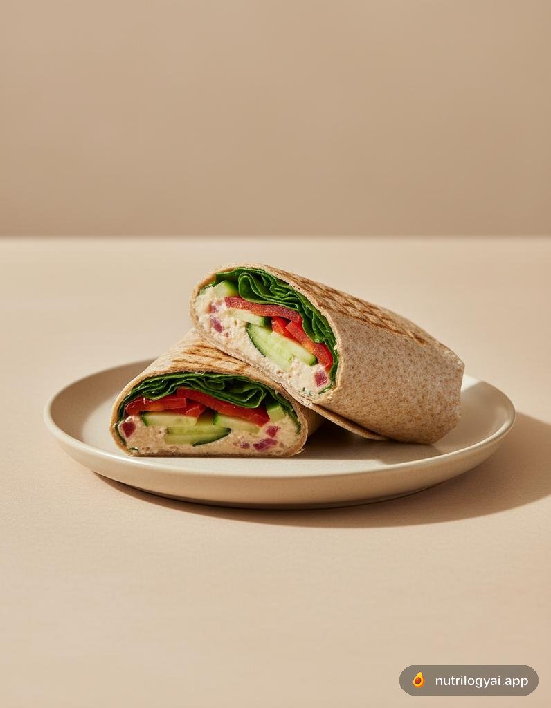 Weißer Bohnen-Dip-Wrap