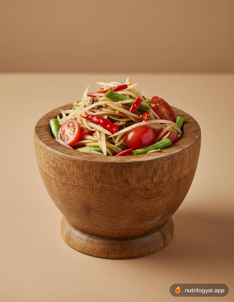 Salade de papaye verte laotienne (Tam Mak Hoong)