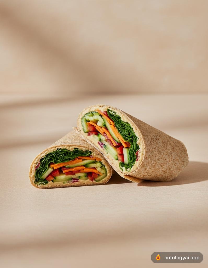 Wrap con Hummus e Verdure