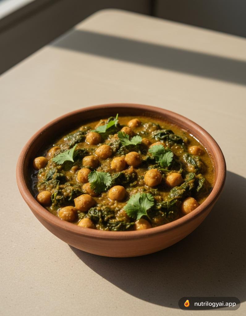 Chole Palak (Chickpea Spinach Curry)